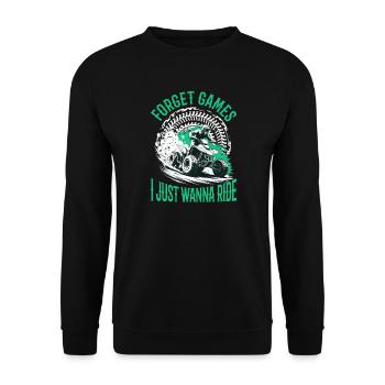Quad ATV Garçons Hommes Quad Wheeler - Sweat-shirt Unisexe - noir - Devant - Alina (178cm) & Michal (187cm)