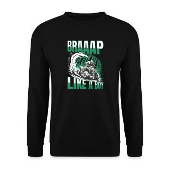 Quad ATV Garçons Hommes Quad Wheeler - Sweat-shirt Unisexe - noir - Devant - Alina (178cm) & Michal (187cm)