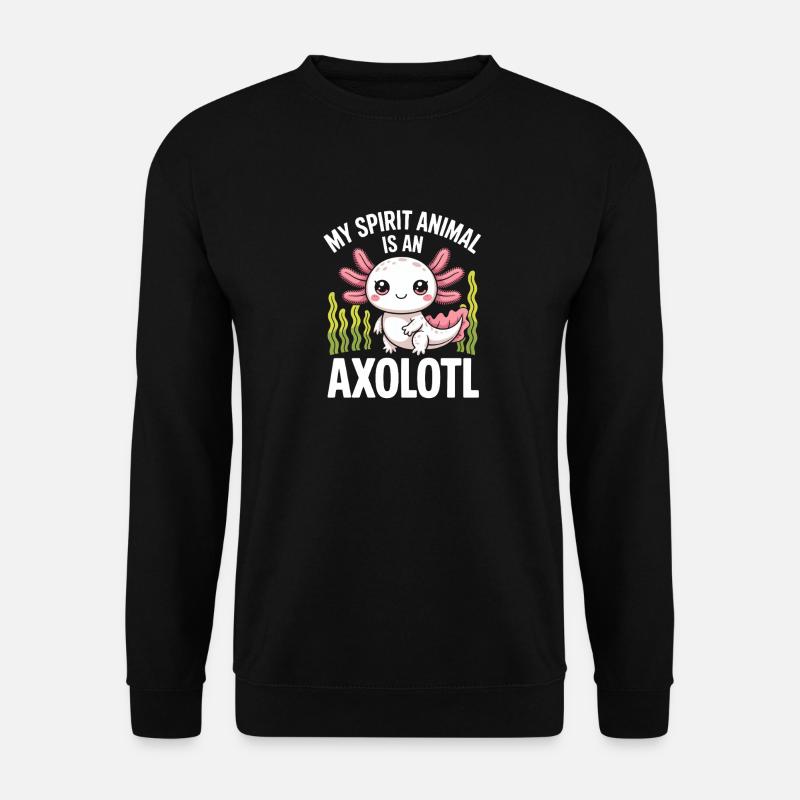 Axolotl Spirit Totem Tee - Unisex Sweatshirt - black