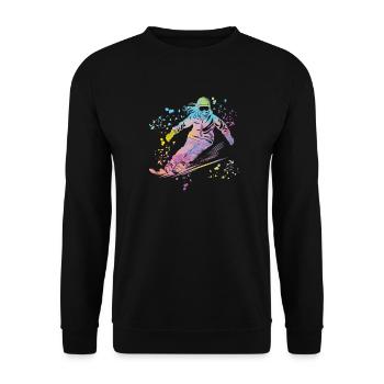 Alpine skiing Winter sports Nordic skiing - Unisex Sweatshirt - black - Front - Alina (178cm) & Michal (187cm)