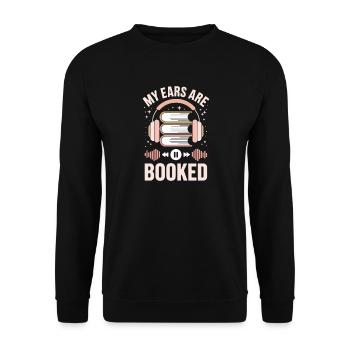 Hörbücher Buchliebhaber Ears Are Booked - Unisex Pullover - Schwarz - Vorne - Alina (178cm) & Michal (187cm)