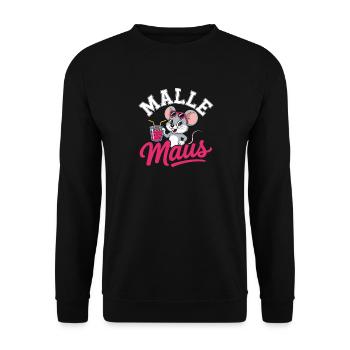 Mallemaus Bachelor Party Women Mallorca Fan Party Malle Mouse - Unisex Sweatshirt - black - Front - Alina (178cm) & Michal (187cm)
