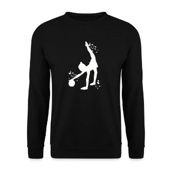 Gymnaste avec balle en gymnastique rythmique - Sweat-shirt Unisexe - noir - Devant - Alina (178cm) & Michal (187cm)