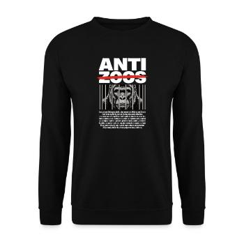 Chemise animal Anti Zoo Gorilla Freedom - Sweat-shirt Unisexe - noir - Devant - Alina (178cm) & Michal (187cm)