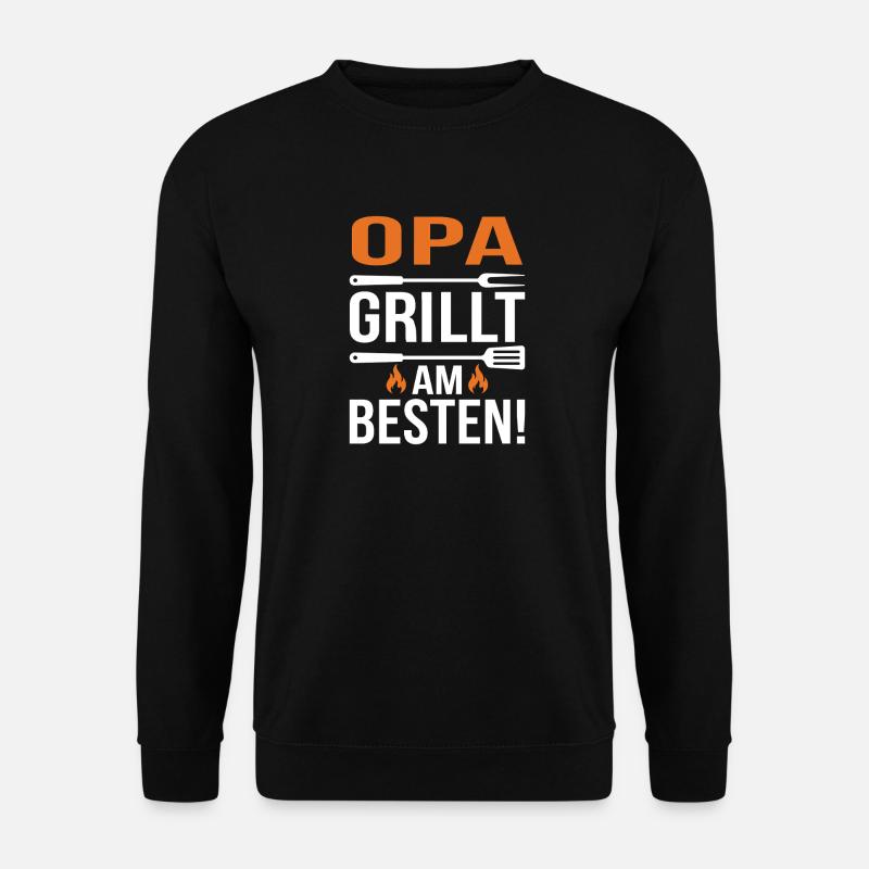OPA Grillt Am Besten - Unisex Pullover - Schwarz