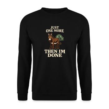 Donkey Lover Donkey Funny Donkey Farm Animal - Unisex Sweatshirt - black - Front - Alina (178cm) & Michal (187cm)