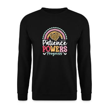 Geschenke für ESE-Lehrer - Unisex Pullover - Schwarz - Vorne - Alina (178cm) & Michal (187cm)