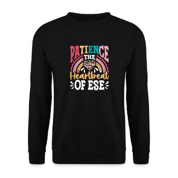 Gifts for ESE Teachers - Unisex Sweatshirt - black - Front - Alina (178cm) & Michal (187cm)