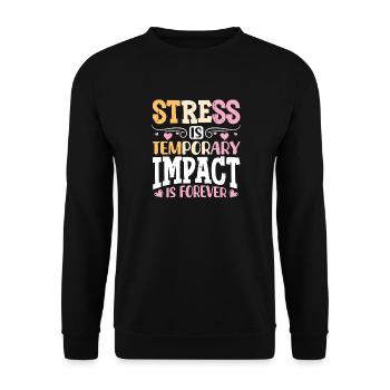Geschenke für ESE-Lehrer - Unisex Pullover - Schwarz - Vorne - Alina (178cm) & Michal (187cm)