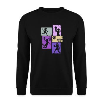 Basketball Girls Basketball Women - Unisex Sweatshirt - black - Front - Alina (178cm) & Michal (187cm)