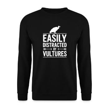 Vulture Sayings Vulture Funny Vulture Gift - Unisex Sweatshirt - black - Front - Alina (178cm) & Michal (187cm)