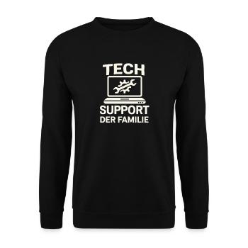  Tech Support Der Familie Computerheld IT Nerd - Unisex Pullover - Schwarz - Vorne - Alina (178cm) & Michal (187cm)