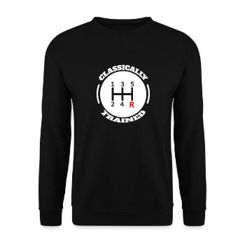 Manual Cars Enthusiast - Manual Gears for Manual C - Unisex Sweatshirt - black - Front - Alina (178cm) & Michal (187cm)