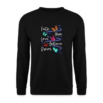 Inspiring Butterfly Monarch Butterfly Garden - Unisex Sweatshirt - black - Front - Alina (178cm) & Michal (187cm)