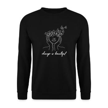 Inspiring Butterfly Monarch Butterfly Garden - Unisex Sweatshirt - black - Front - Alina (178cm) & Michal (187cm)