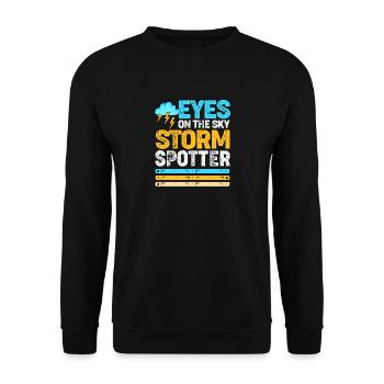 Meteorology Meteorologist Weather - Unisex Sweatshirt - black - Front - Alina (178cm) & Michal (187cm)