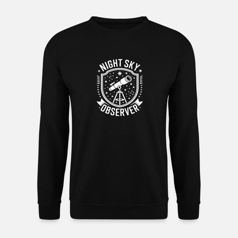 Night Sky Telescope Stargazer - Unisex Sweatshirt - black