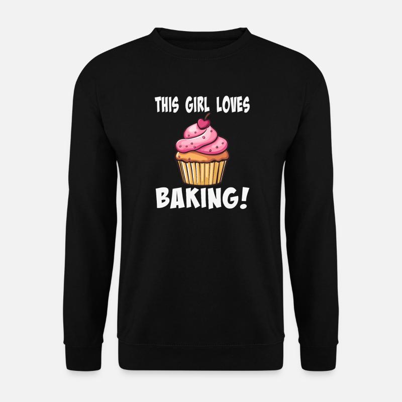 Dieses Mädchen liebt Backen Cupcake - Unisex Pullover - Schwarz