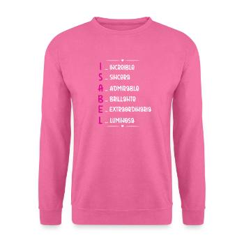 Isabel Name Personalized Gift - Unisex Sweatshirt - pink - Front