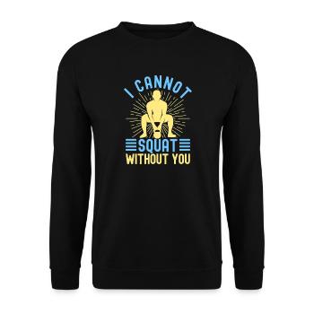 Les passionnés de fitness ne peuvent pas squattent sans toi - Sweat-shirt Unisexe - noir - Devant - Alina (178cm) & Michal (187cm)