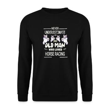 Norweger sagt Nein Lustiges freches Pferde  - Unisex Pullover - Schwarz - Vorne - Alina (178cm) & Michal (187cm)