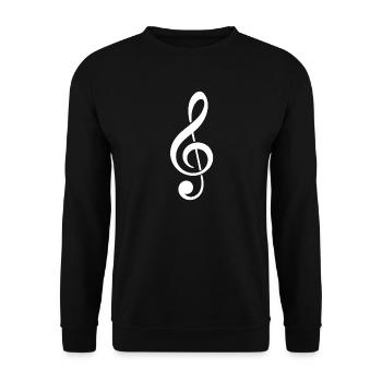 clef icon style music love - Unisex Sweatshirt - black - Front - Alina (178cm) & Michal (187cm)
