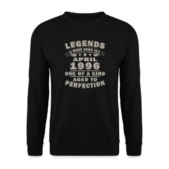 Légendes nées en avril 1996 - Sweat-shirt Unisexe - noir - Devant - Alina (178cm) & Michal (187cm)