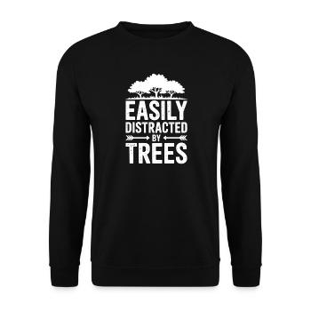Tree Sayings Tree Funny Trees Gift - Unisex Sweatshirt - black - Front - Alina (178cm) & Michal (187cm)