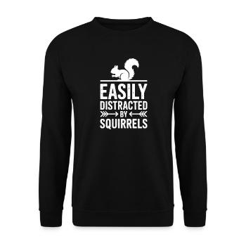 Don drôle d’écureuil : Don drôle d’écureuil - Sweat-shirt Unisexe - noir - Devant - Alina (178cm) & Michal (187cm)