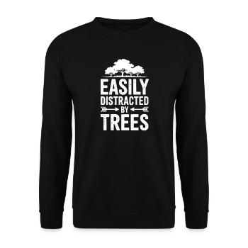 Tree Sayings Tree Funny Trees Gift - Unisex Sweatshirt - black - Front - Alina (178cm) & Michal (187cm)