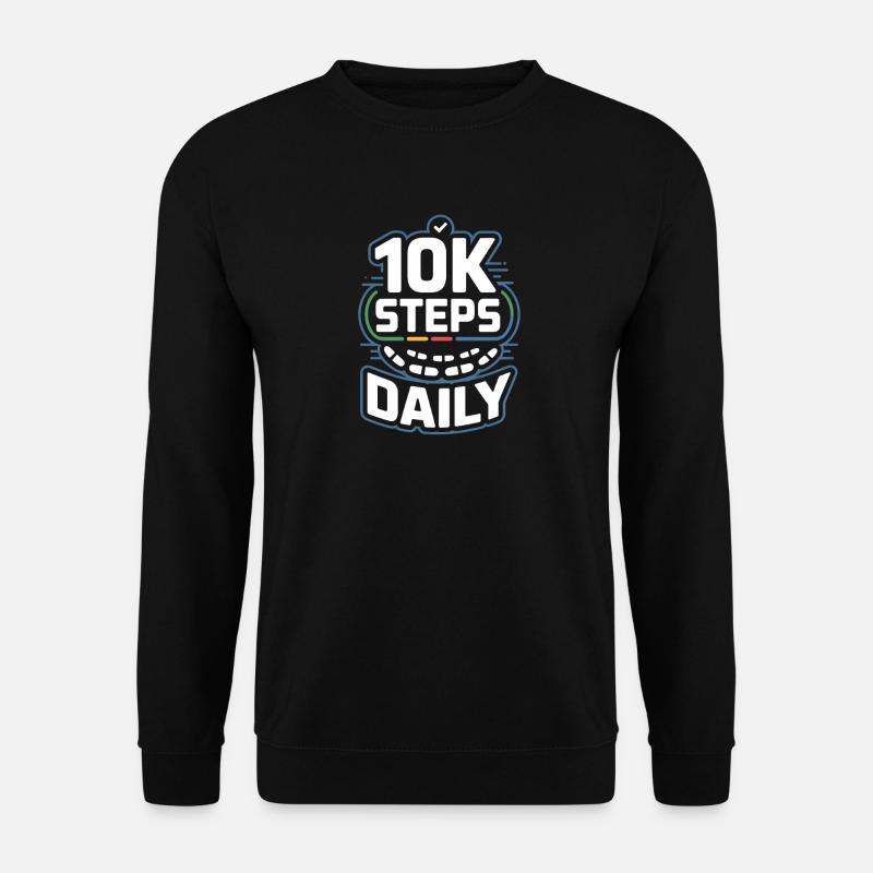 10 000 pas par jour - Sweat-shirt Unisexe - noir