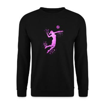 Volley-ball féminin Joueuse de volley-ball : Volley-ball de plage - Sweat-shirt Unisexe - noir - Devant - Alina (178cm) & Michal (187cm)