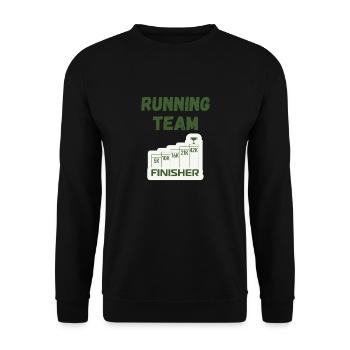 Running Team - Unisex Pullover - Schwarz - Vorne - Alina (178cm) & Michal (187cm)