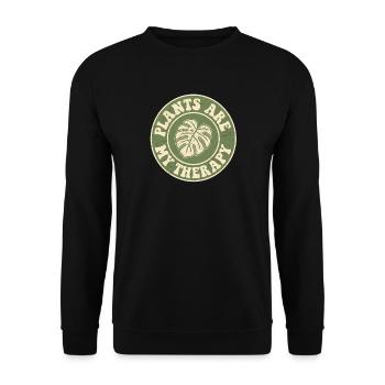 Votre ancre dans la vie quotidienne – la thérapie par les plantes - Sweat-shirt Unisexe - noir - Devant - Alina (178cm) & Michal (187cm)