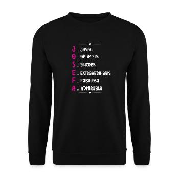 Josefa Personalized Gift - Unisex Sweatshirt - black - Front - Alina (178cm) & Michal (187cm)