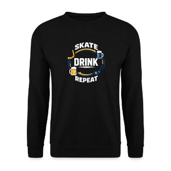 Ligue de la Bière Hockey Humour des joueurs drôles de hockey - Sweat-shirt Unisexe - noir - Devant - Alina (178cm) & Michal (187cm)