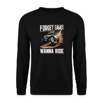 UTV Tout-Terrain Boy Men 4 Wheels Side by Side - Sweat-shirt Unisexe - noir - Devant - Alina (178cm) & Michal (187cm)