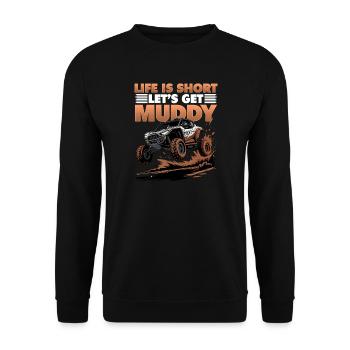UTV Tout-Terrain Boy Men 4 Wheels Side by Side - Sweat-shirt Unisexe - noir - Devant - Alina (178cm) & Michal (187cm)