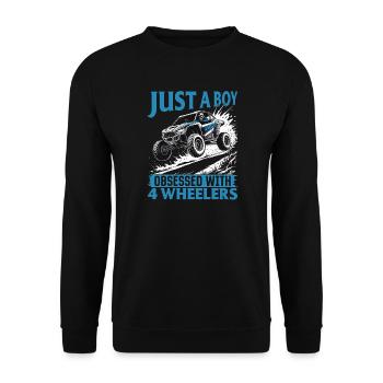UTV Tout-Terrain Boy Men 4 Wheels Side by Side - Sweat-shirt Unisexe - noir - Devant - Alina (178cm) & Michal (187cm)