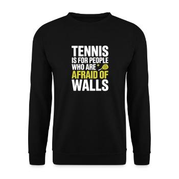 Padel Tennis Is For People Who Are Afraid Of Walls - Unisex Sweatshirt - black - Front - Alina (178cm) & Michal (187cm)