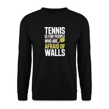 Padel Tennis Is For People Who Are Afraid Of Walls - Unisex Sweatshirt - black - Front - Alina (178cm) & Michal (187cm)