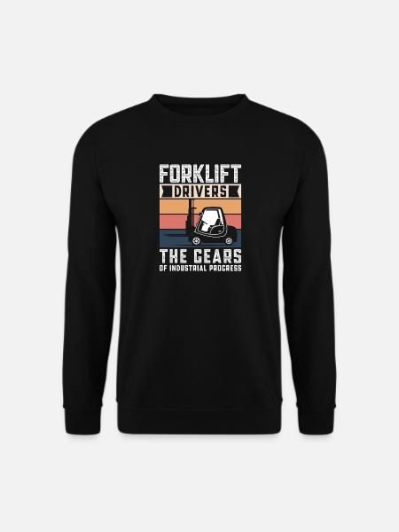Staplerfahrer Englisch Spruch Stapler - Unisex Pullover - Schwarz