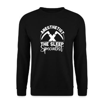 Anesthesiologist The Sleep Specialist Anesthesia - Unisex Pullover - Schwarz - Vorne - Alina (178cm) & Michal (187cm)