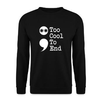 Point-virgule trop cool pour finir point-virgule - Sweat-shirt Unisexe - noir - Devant - Alina (178cm) & Michal (187cm)