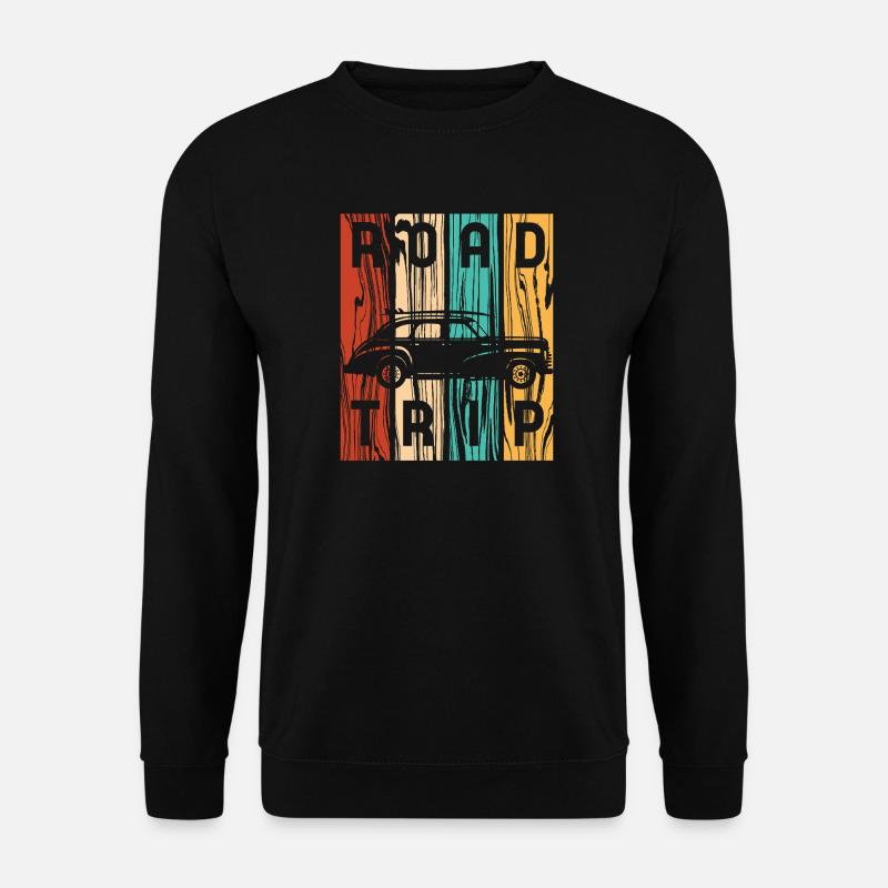 Road Trip Oldtimer-Retro-Streifen - Unisex Pullover - Schwarz