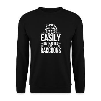 Paroles du raton laveur, drôle de cadeau de raton laveur - Sweat-shirt Unisexe - noir - Devant - Alina (178cm) & Michal (187cm)
