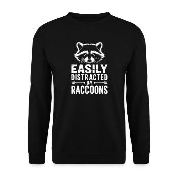 Paroles du raton laveur, drôle de cadeau de raton laveur - Sweat-shirt Unisexe - noir - Devant - Alina (178cm) & Michal (187cm)
