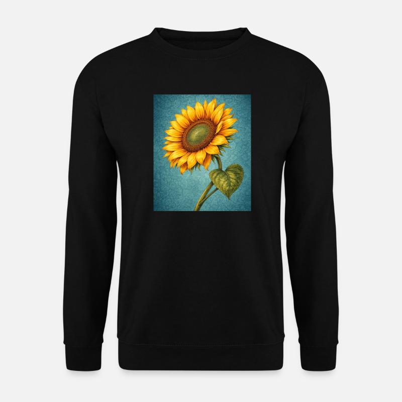 Gelbe Sonnenblumen Blumen Sonnenblumengrafiken - Unisex Pullover - Schwarz