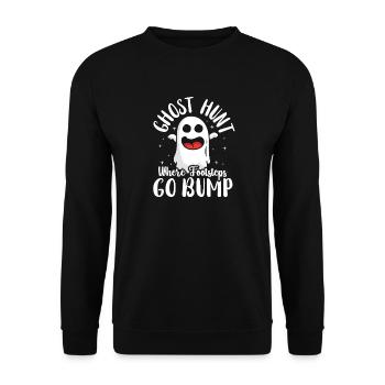 Dicton anglais d’Halloween de Chasseur de Fantômes - Sweat-shirt Unisexe - noir - Devant - Alina (178cm) & Michal (187cm)