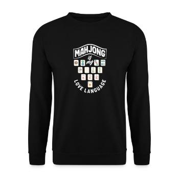 It's Mahjong Time - Unisex Sweatshirt - black - Front - Alina (178cm) & Michal (187cm)
